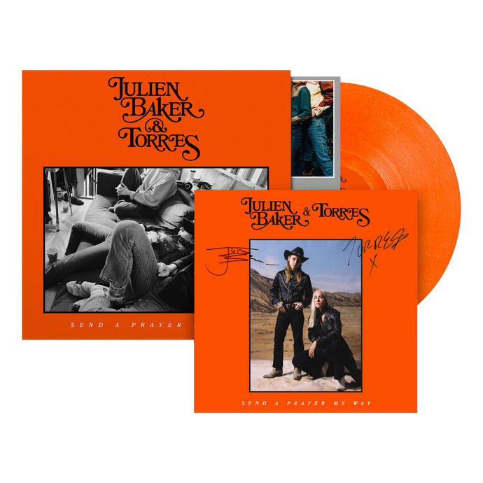 Julien Baker x TORRES Send A Prayer My Way (Orange Glitter Crush) Vinyl LP SIGNED